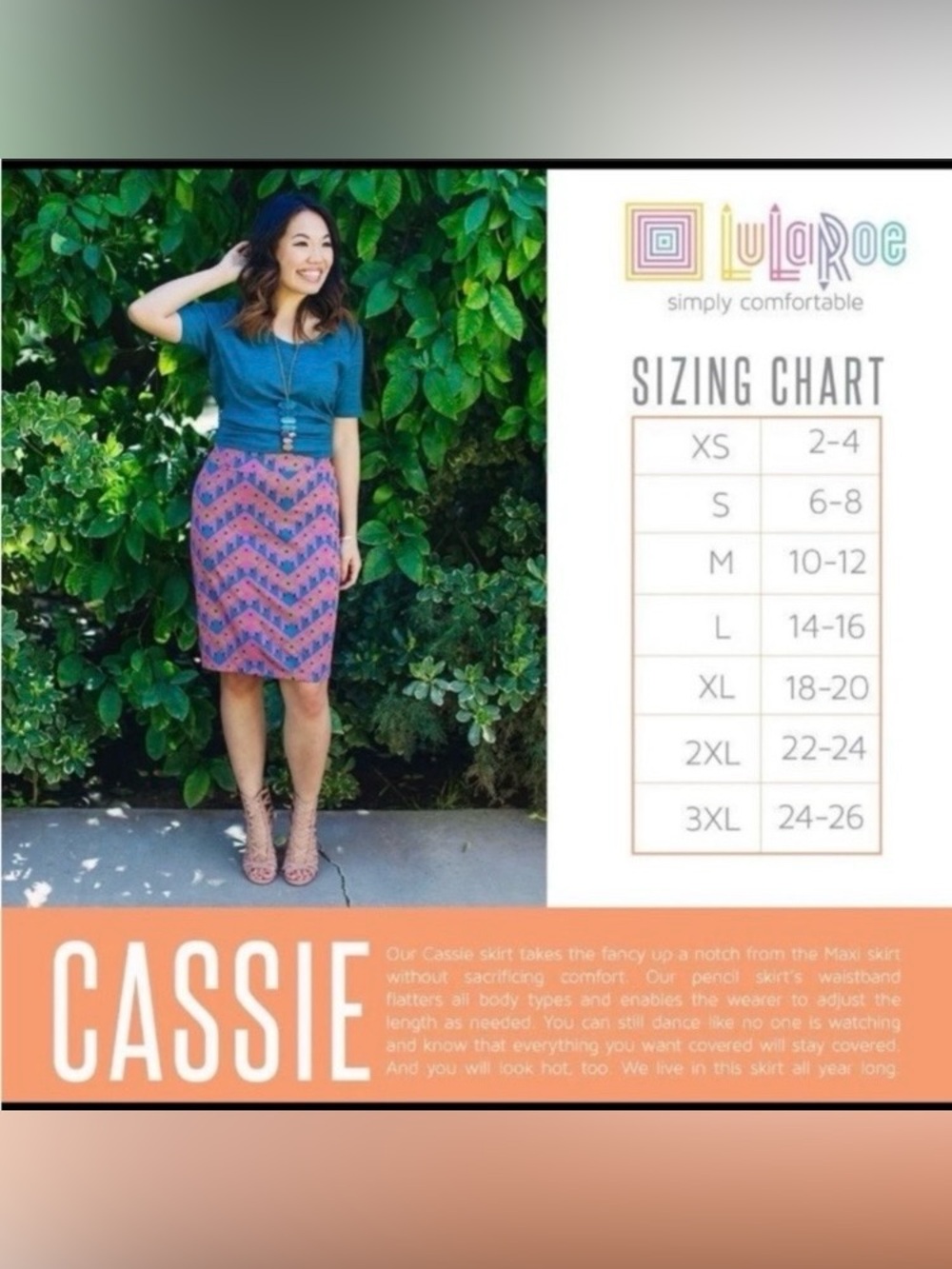 🌟SOLD🌟 9089 - LuLaRoe XL Cassie Skirt NWT - Picture 8 of 9